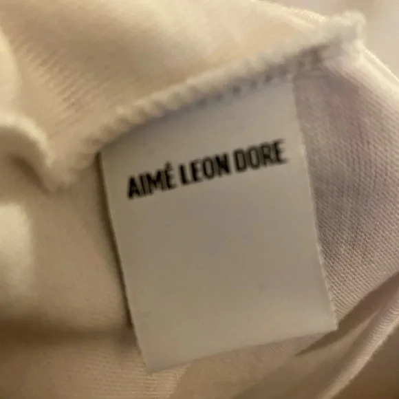 Aime Leon Dore Aimé White Logo Short Sleeve T Shirt  XS - Picture 3 of 3